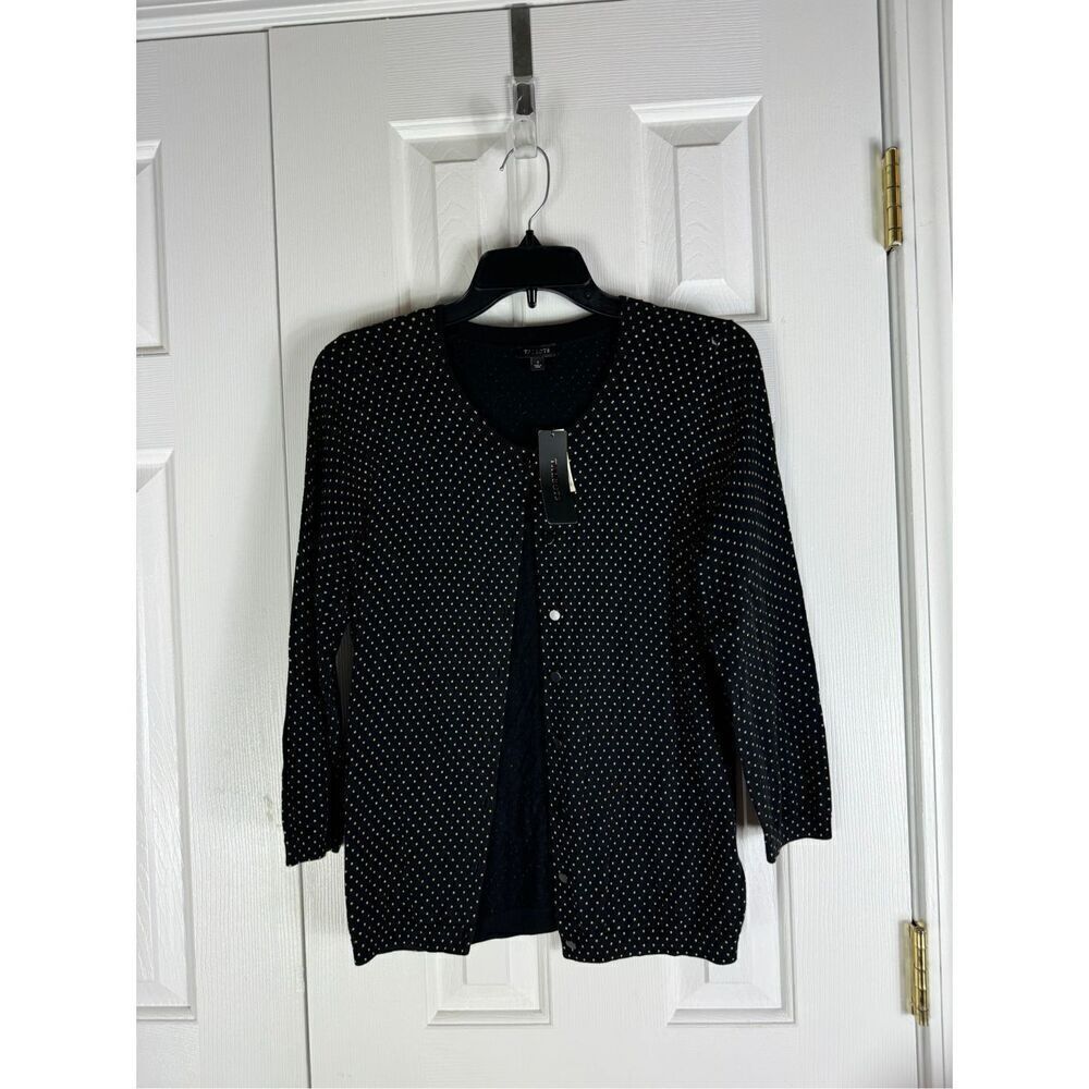 NWT Talbots Womens Black Dot Sweater Size Small